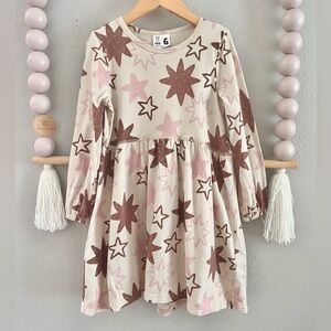 Cotton On Starry Kids Dress in Pink and Brown